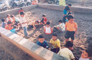 Children playing in sandpit